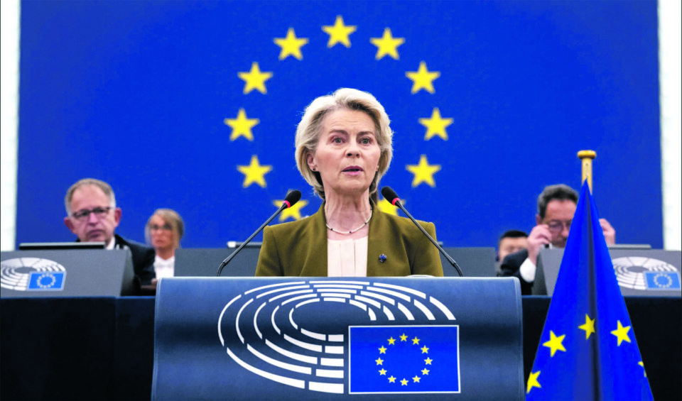 Von der Leyen avalia estado da Uni&atilde;o perante um ouvinte inesperado: Mark Carney